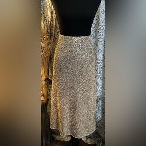 Size XL Banana Republic gold sequined skirt EUC